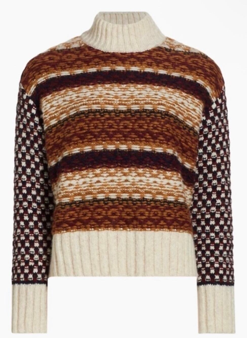 Veronica Beard Mockneck Alpaca Clary Sweater